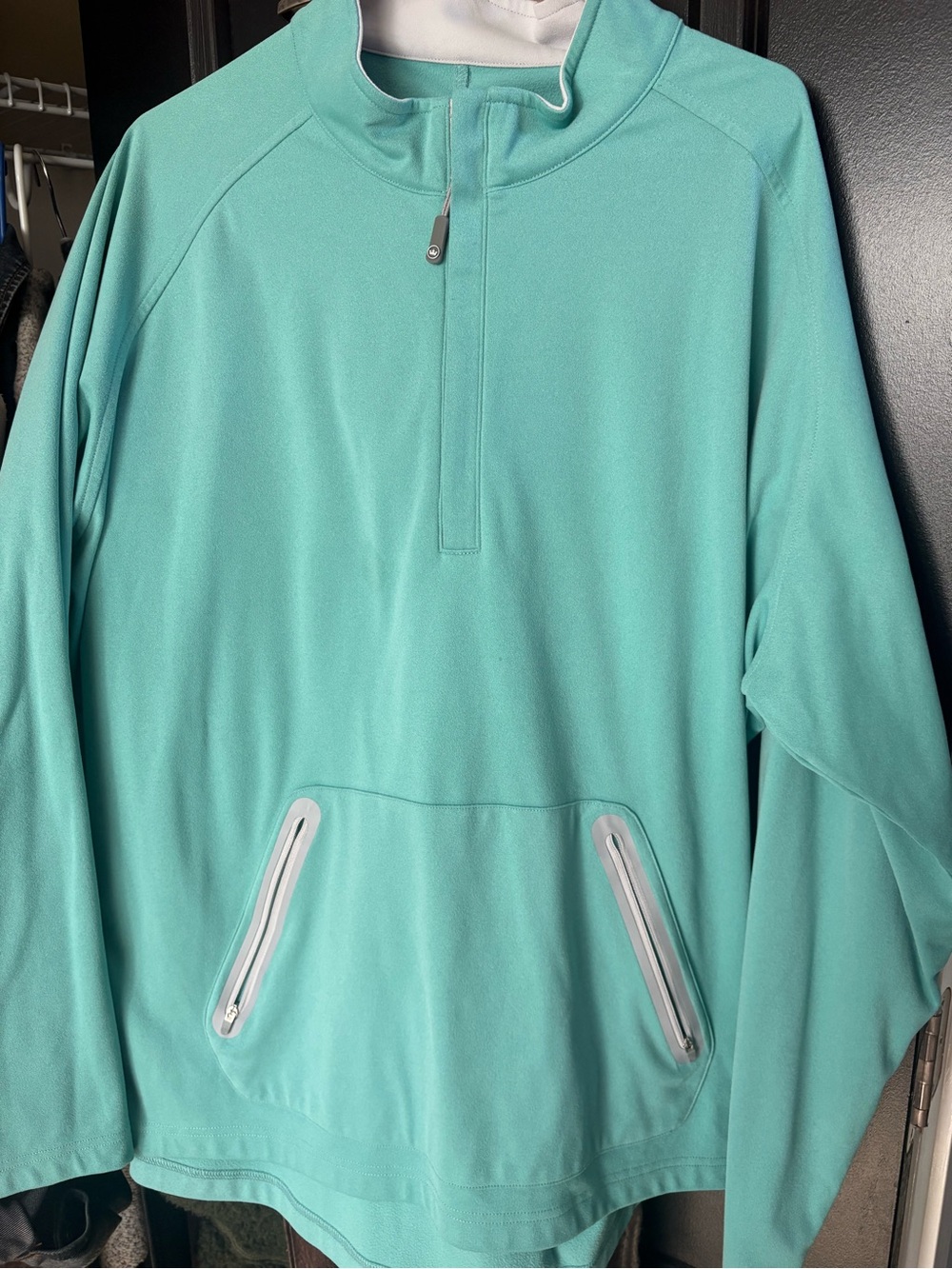 Peter Millar Aqua Quarter-Zip Pullover Sweater